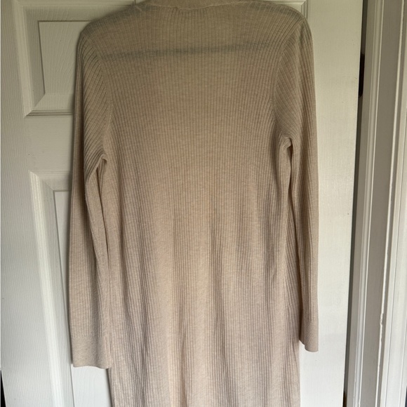 LOFT Cream Ribbed Knit Top - Picture 2 of 5